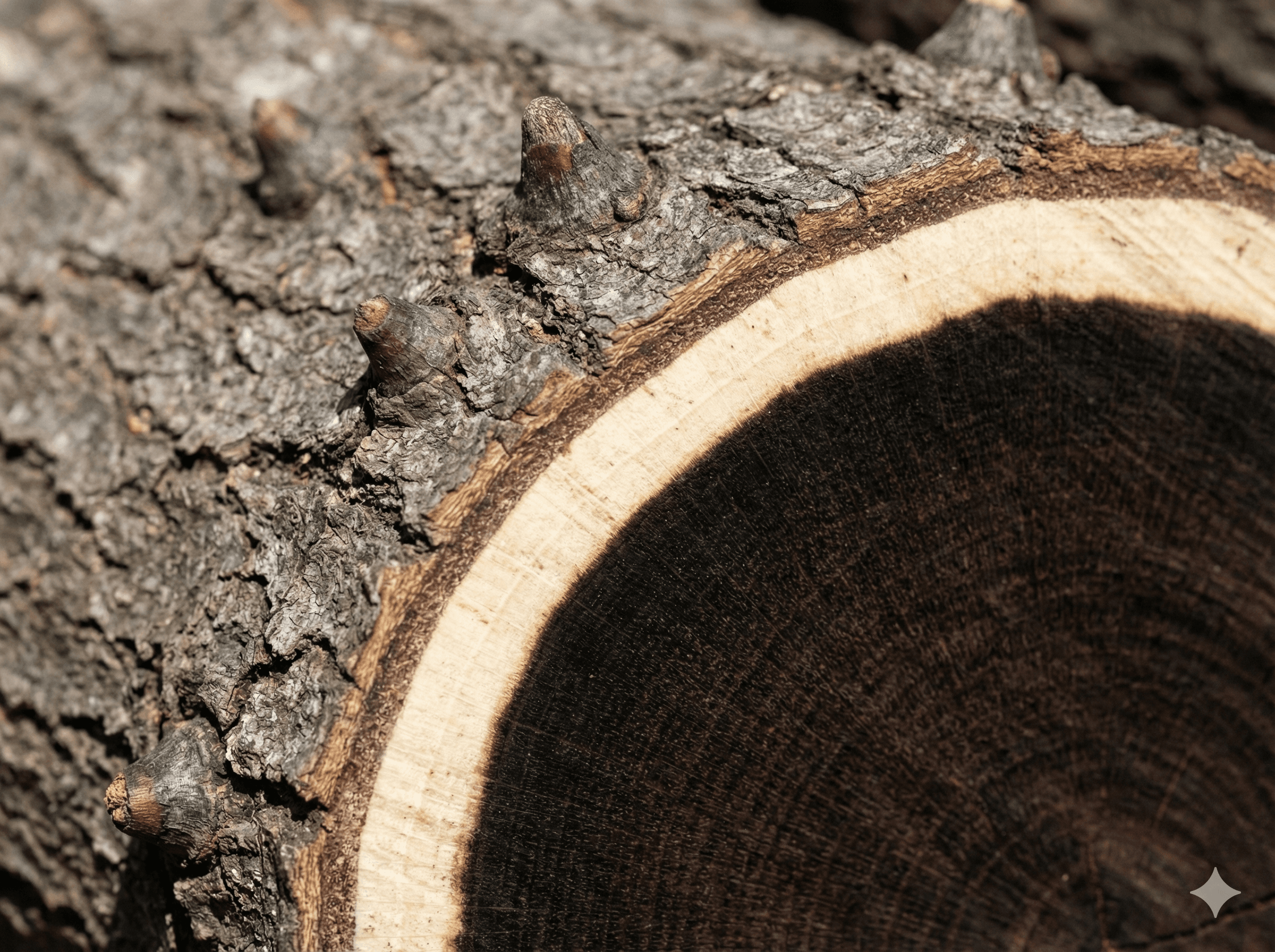 Knoppiesdoring – bark and heartwood